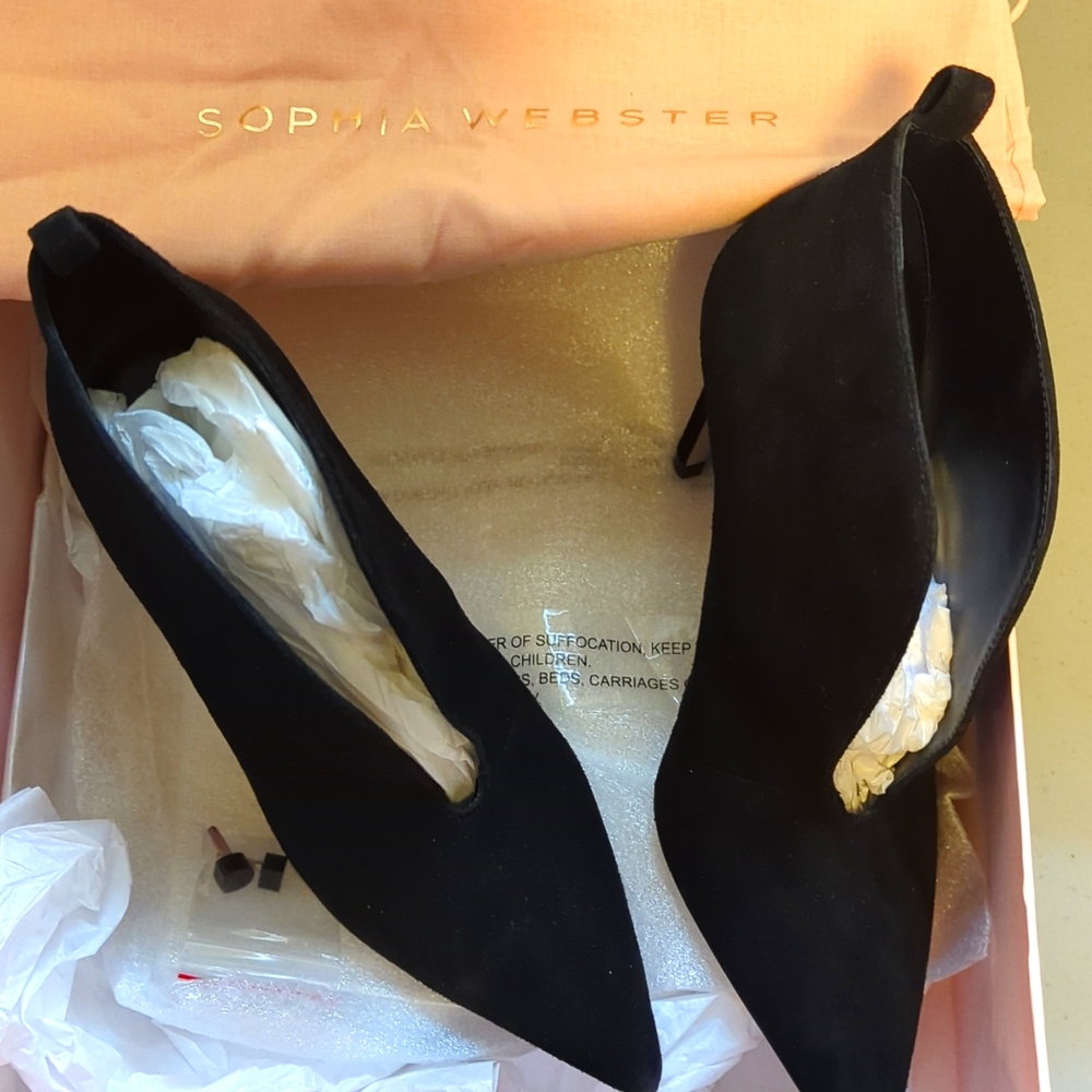 Sophia Webster Black Dina 100 Boots 35.5 EU